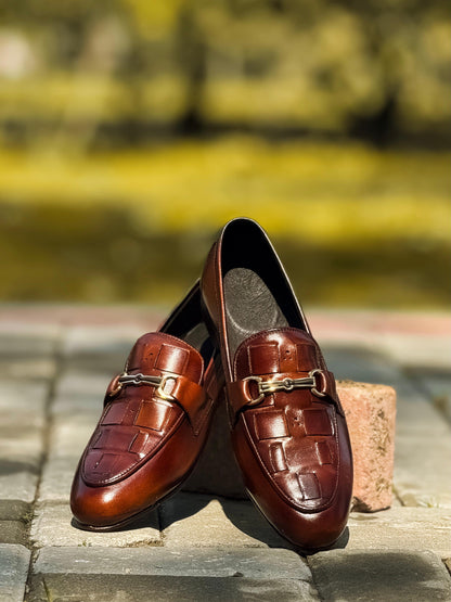 Brown Synthetic Leather Formal Shoes