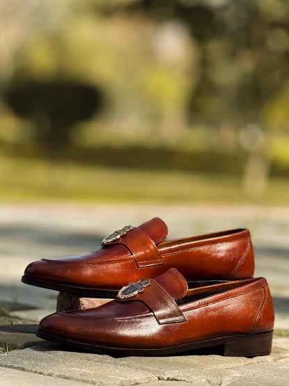 Leather Formal Brown Shoes  In Stock